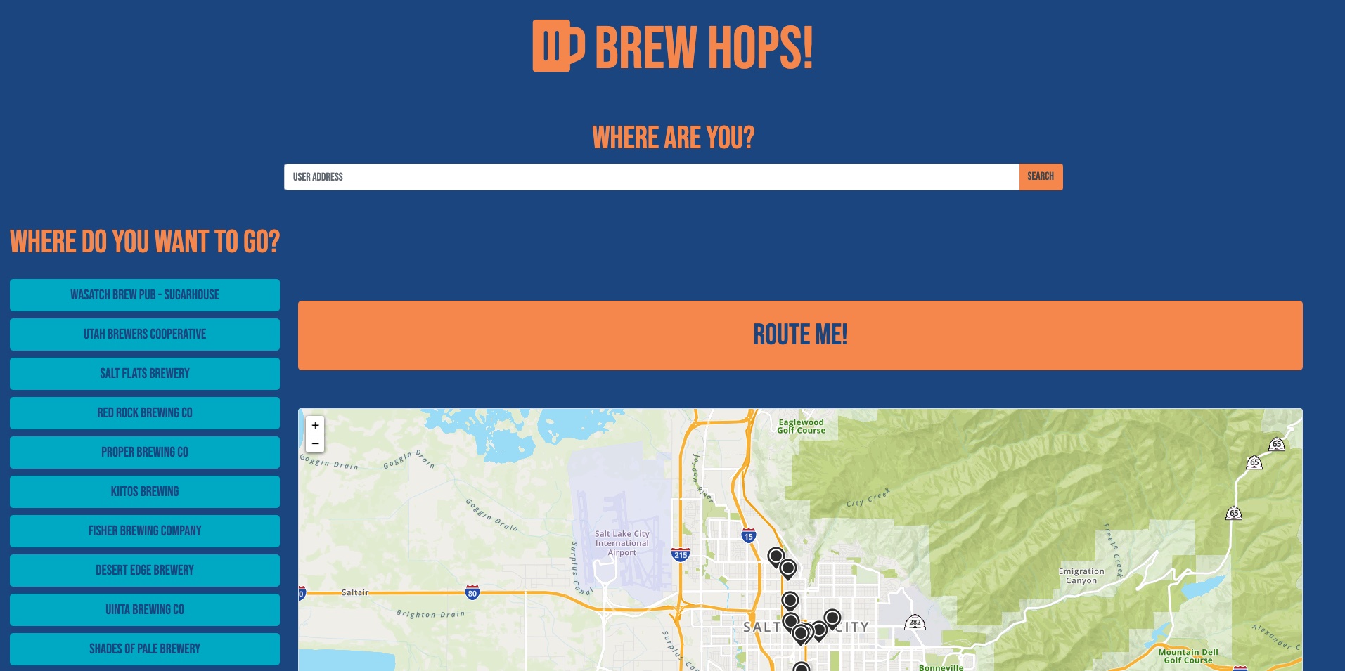 Brew hops home page